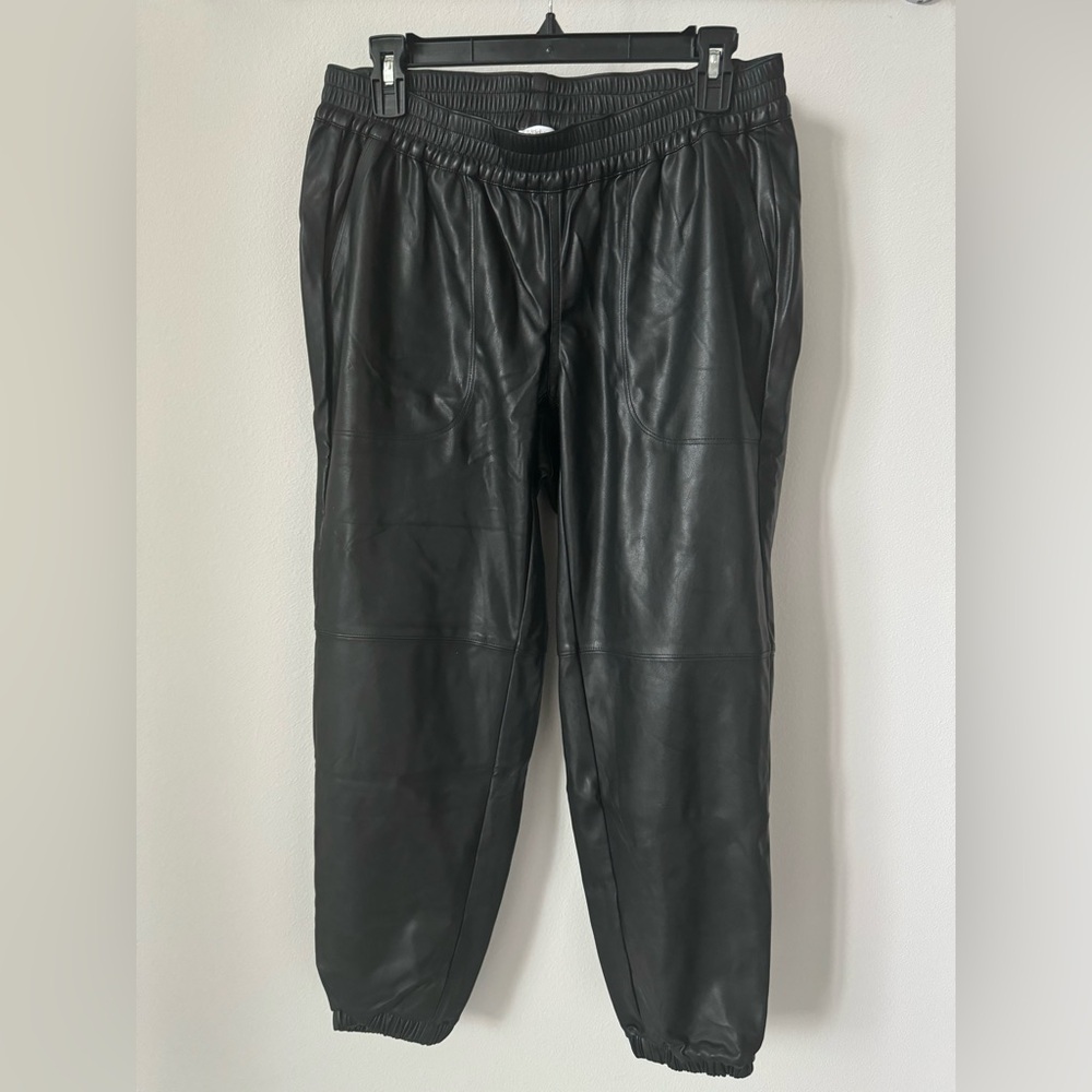 Ingrid & Isabel Faux Leather Maternity Joggers